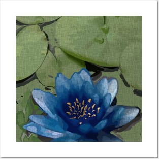 Lotus3-Blue Posters and Art